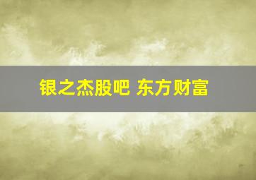 银之杰股吧 东方财富